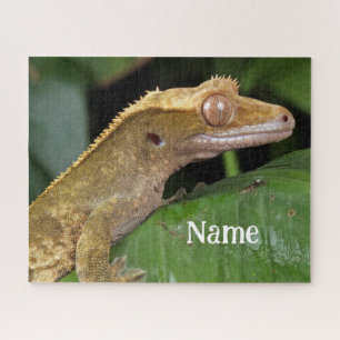 Personalized Crested Gecko Pet Lizard Jigsaw Puzzle