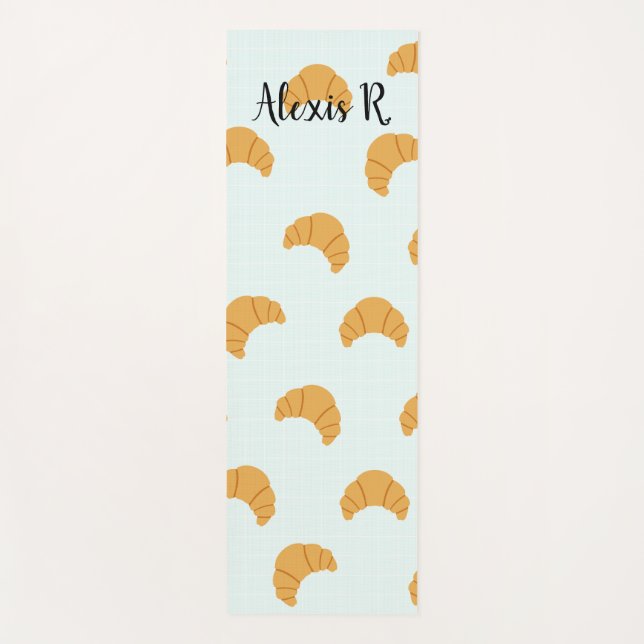 Personalized Croissant Yoga Mat (Front)
