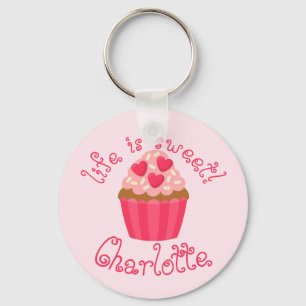 Personalized Cupcake Keychain