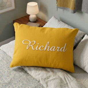 Personalized cushion, yellow cushion