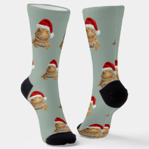 Personalized Custom Bearded Dragon Christmas Socks