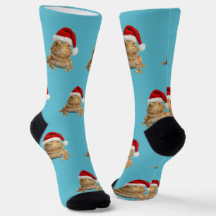 Personalized Custom Bearded Dragon Christmas Socks