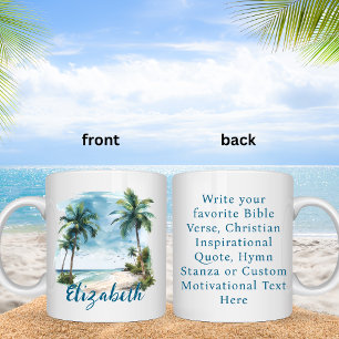 Personalized Custom Bible Verse Beach Landscape Coffee Mug