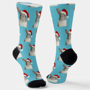 Personalized Custom Bunny Christmas  Socks