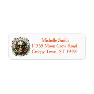 Personalized Custom Floral Sugar Skull Halloween