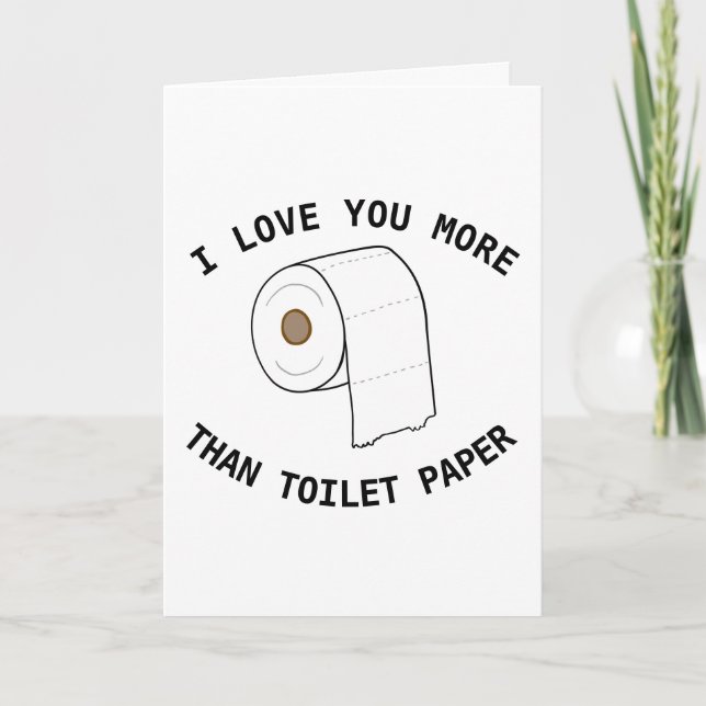Personalized Custom Funny Toilet Paper Quarantine Card (Front)