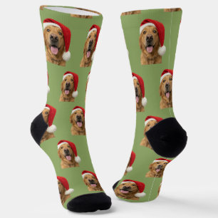 Personalized Custom Golden Retriever Christmas  Socks