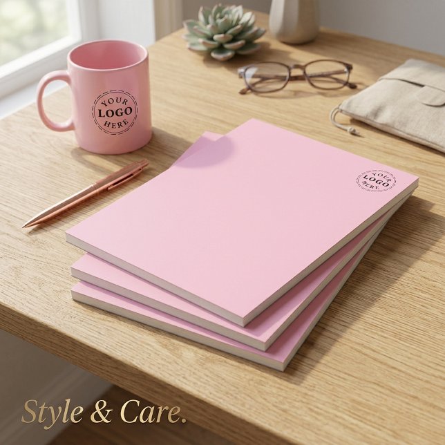 Personalized Custom Logo Elegant Light Pink Notepad (Personalized Custom Logo Elegant Light Pink Notepad)