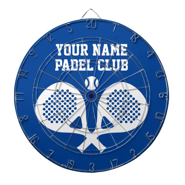 Personalized custom logo padel player dartboard (Front)
