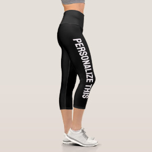 Personalized Custom Made  Capri Leggings