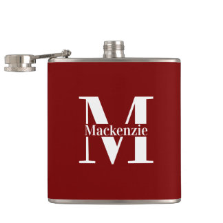 Personalized Custom Made Monogrammed Hip Flask