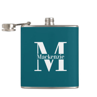 Personalized Custom Made Monogrammed Hip Flask