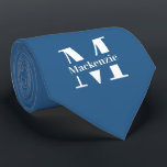 Personalized Custom Made Monogrammed Tie<br><div class="desc">Personalized Custom Made Monogrammed tie by Ricaso - add your own monogram / initial and name to this customizable neck tie (available in other colors in store)</div>