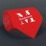 Personalized Custom Made Monogrammed Tie<br><div class="desc">Personalized Custom Made Monogrammed tie by Ricaso - add your own monogram / initial and name to this customizable neck tie (available in other colors in store)</div>
