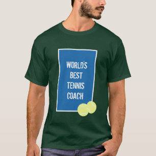 Personalized Custom Message Tennis Court Graphic T-Shirt