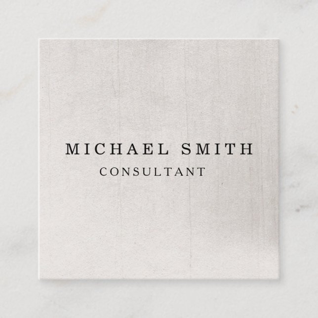 Personalized Custom Minimalist Modern QR Code Logo Square Business Card (Front)