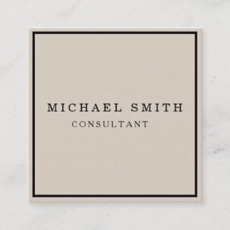 Personalized Custom Minimalist Modern QR Code Logo Square Business Card