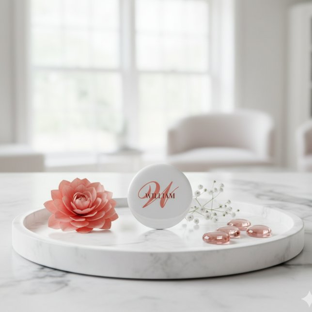 Personalized Custom Monogram Gift 3 Cm Round Badge (Creator Uploaded)