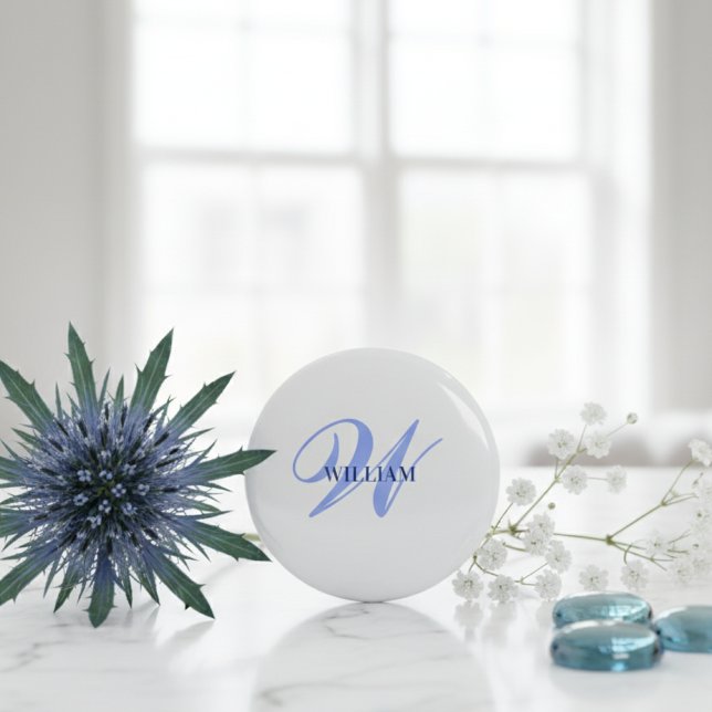 Personalized Custom Monogram Gift 3 Cm Round Badge (Creator Uploaded)
