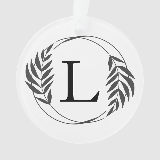 Personalized Custom Monogram Gift Ornament (Front)