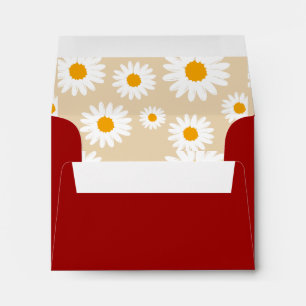 PERSONALIZED CUSTOM NAME CLASSIC CHERRY RED COLOUR ENVELOPE