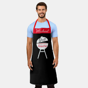 Personalized Custom Name Grill Chef Men's  Kitchen Apron