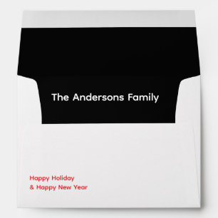 Personalized Custom Name Holiday Merry Christmas Envelope