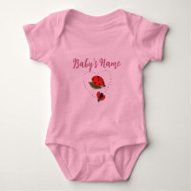 Personalized/Custom Name Ladybug Pink Baby