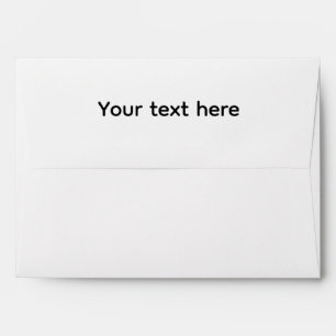 Personalized Custom Name Simple Modern white Color Envelope