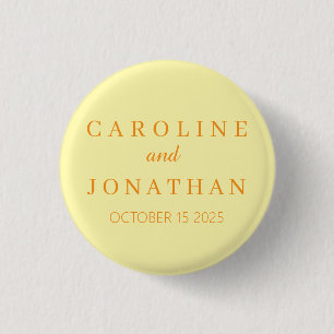 Personalized Custom Name Stylish Modern Wedding 3 Cm Round Badge