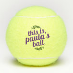 Personalized Custom Name Tennis Balls<br><div class="desc">Customize tennis balls for your the tennis player in your life! Pick your own colors or use this famous green and purple combo to create a great and thoughtful gift for yourself or your favorite athlete. Need help with customization? Email us at hello@christiekelly.com for free assistance!</div>
