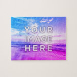 Personalized Custom Photo Vaporwave Jigsaw Puzzle<br><div class="desc">Upload your photo and create your personalized Vaporwave Retrowave colors Jigsaw Puzzle! Make your perfect and relaxing game for friends, couple, kids, family time and built together your best home decor. Do you want to buy this beach landscape with seagulls? This amazing photo by Frank Mckenna made in San Diego,...</div>