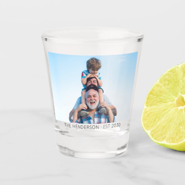 Personalized Custom Photo Wedding Shot Glass (Front)
