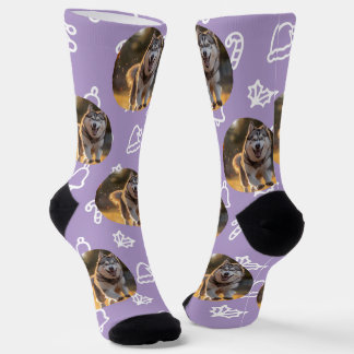 Personalized Custom Photo - Winter Celebration Socks