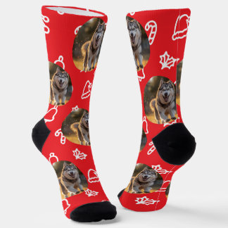 Personalized Custom Photo - Winter Celebration Socks