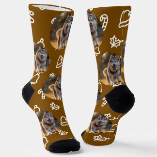 Personalized Custom Photo - Winter Celebration Socks