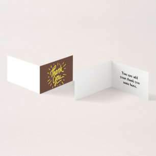Personalized Custom Simple Thank You Business Card