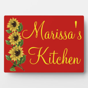 Personalized Custom Sunflower Kitchen Plaque