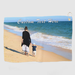 Personalized Custom Text and Your Photo Golf Towel