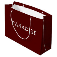 Personalized Custom Text Maroon Large Gift Bag