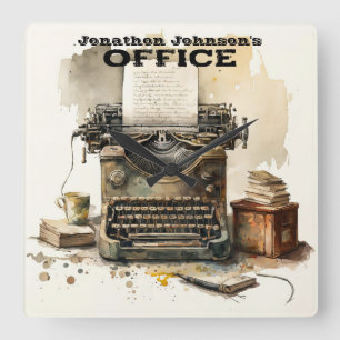 Personalized Custom Typewriter Wall Clock