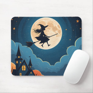 Personalized custom your own photo Halloween Witch Mouse Pad