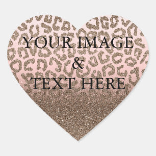 Personalized Custom Your Own Photo & Text Heart Sticker