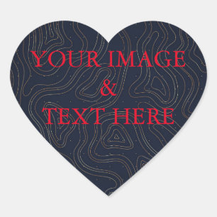 Personalized Custom Your Own Photo & Text Heart Sticker