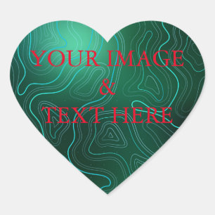 Personalized Custom Your Own Photo & Text Heart Sticker