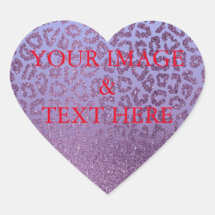 Personalized Custom Your Own Photo & Text Heart Sticker