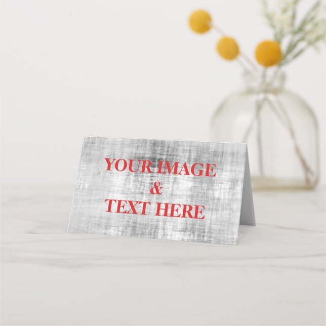 Personalized Custom Your Own Photo & Text Place Card (Front)