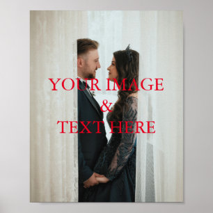 Personalized Custom Your Own Photo & Text  Poster