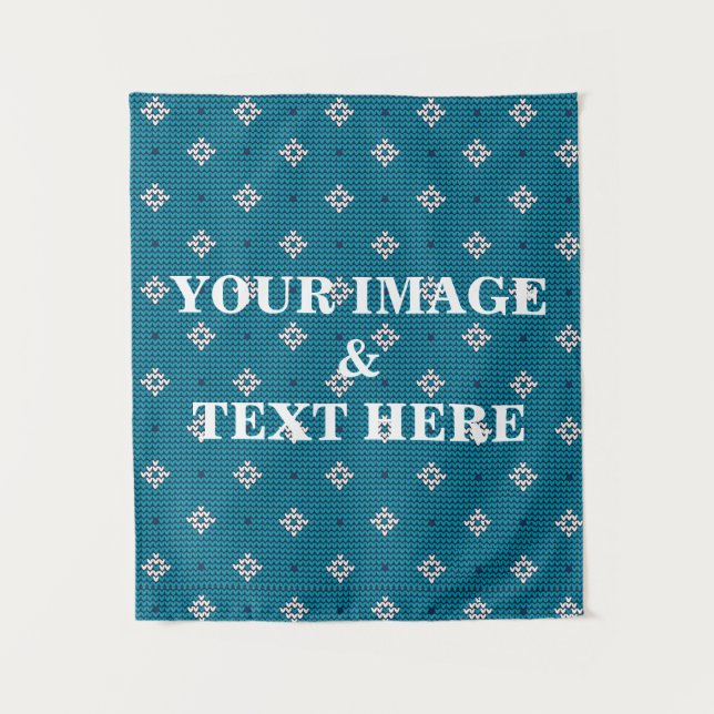 Personalized Custom Your Own Photo & Text Tapestry (Front)