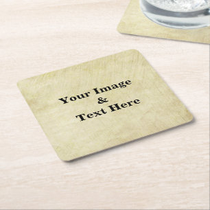 Personalized Custom Your Own Photo Wooden Square Paper Coaster